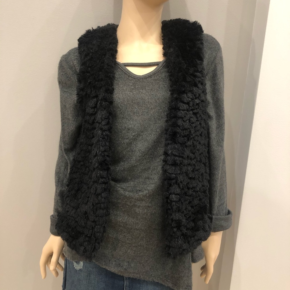 NWT Tractr Black Faux Fur Vest * Multiple sizes*